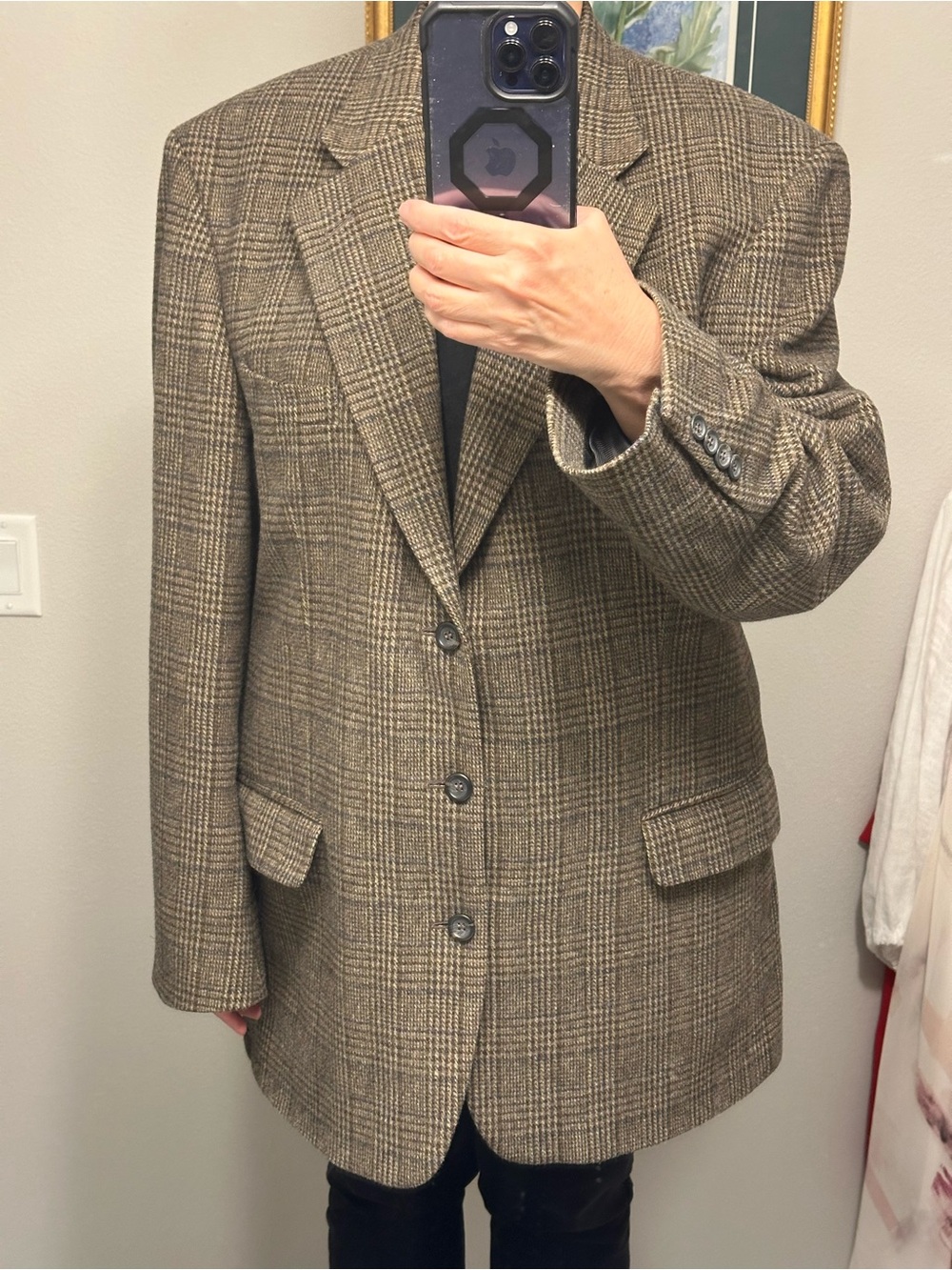 Robert Stock Men's Brown Glen Plaid Blazer Sport Coat 44L - Picture 9 of 9